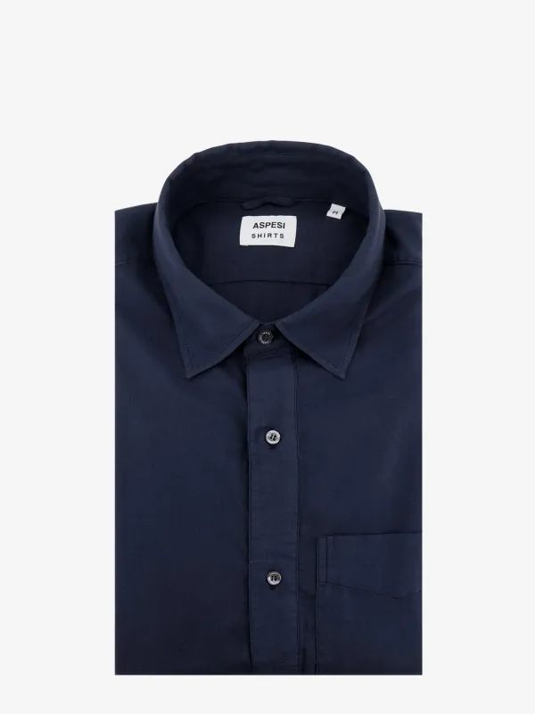 Shirt Cotton Blue made by Aspesi