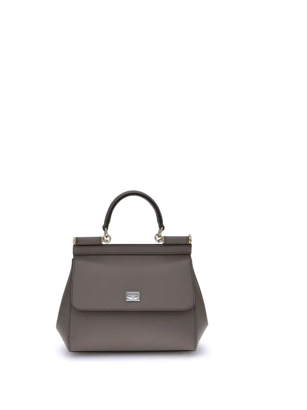 Leather Handbag Taupe made by Dolce & Gabanna