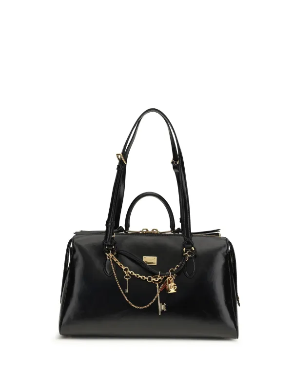 Handbag Vittoria Black/Brass made by Dolce & Gabanna