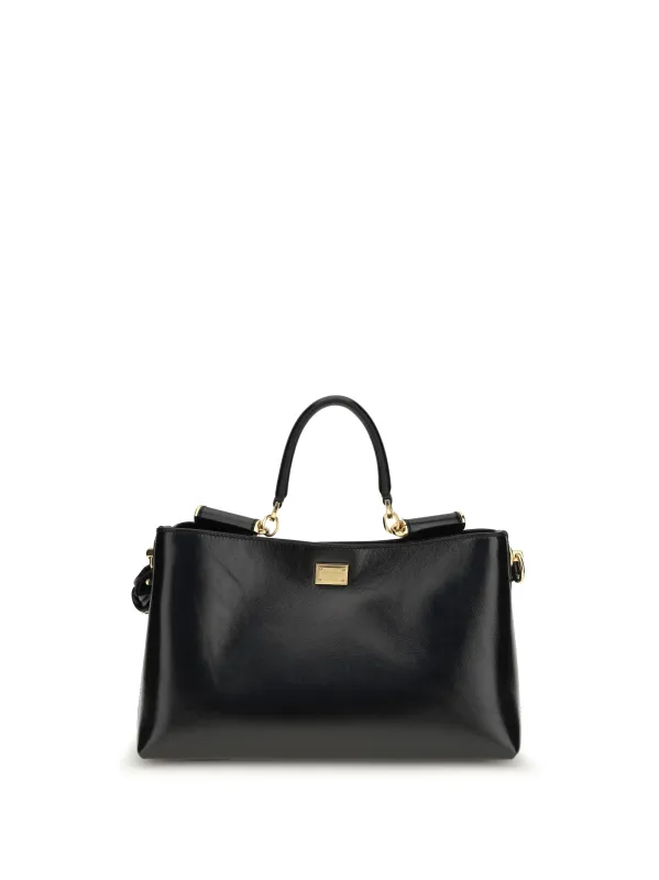 Handbag Vittoria Black Leather made by Dolce & Gabanna