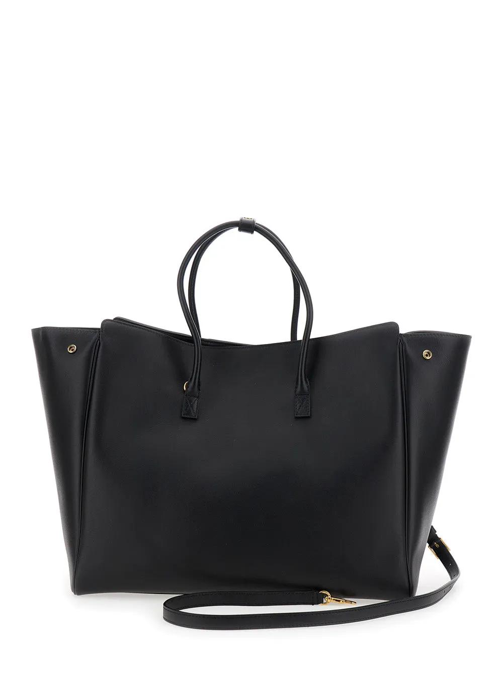 Medium Black Handbag With Embossed Logo sold by Zulily