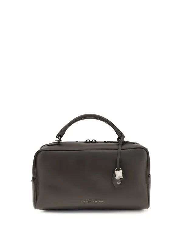 Handbag Boston Explorer Dark Brown made by Brunello Cucinelli