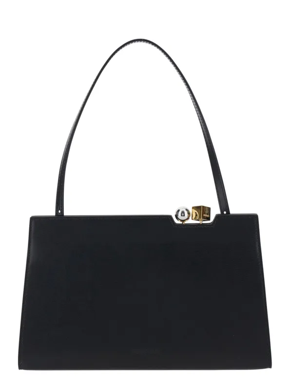 Handbag LE SALON Leather Black made by Jacquemus