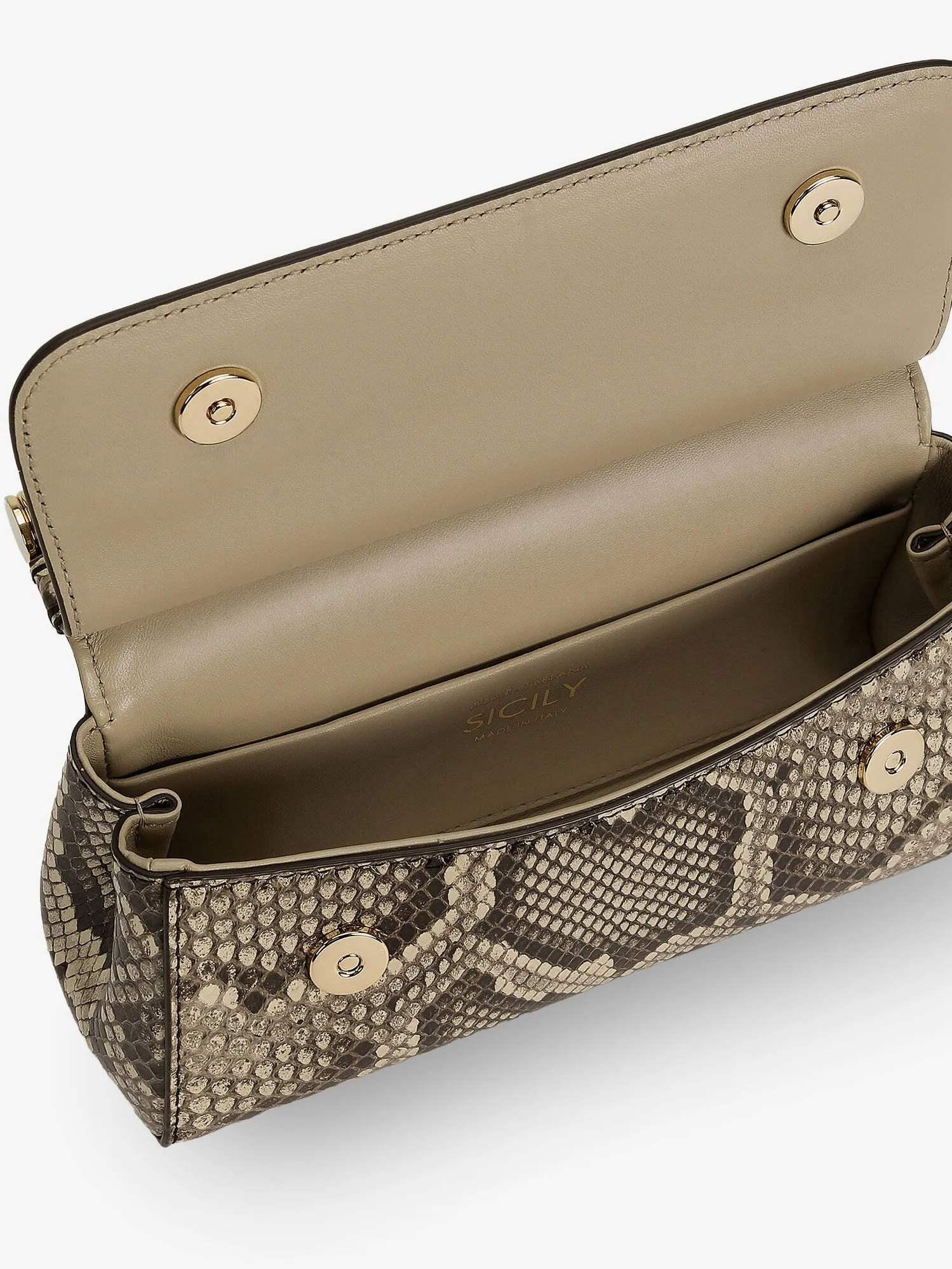 Handbag Sicily Mini Python Beige sold by Zulily product image thumbnail 4
