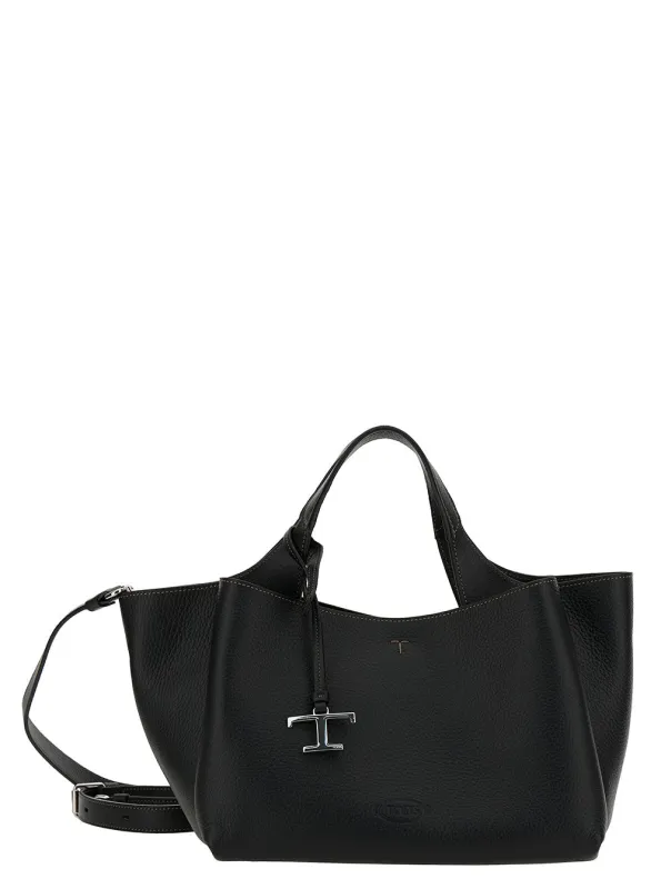 Handbag T Timeless Black Calfskin made by Tod's
