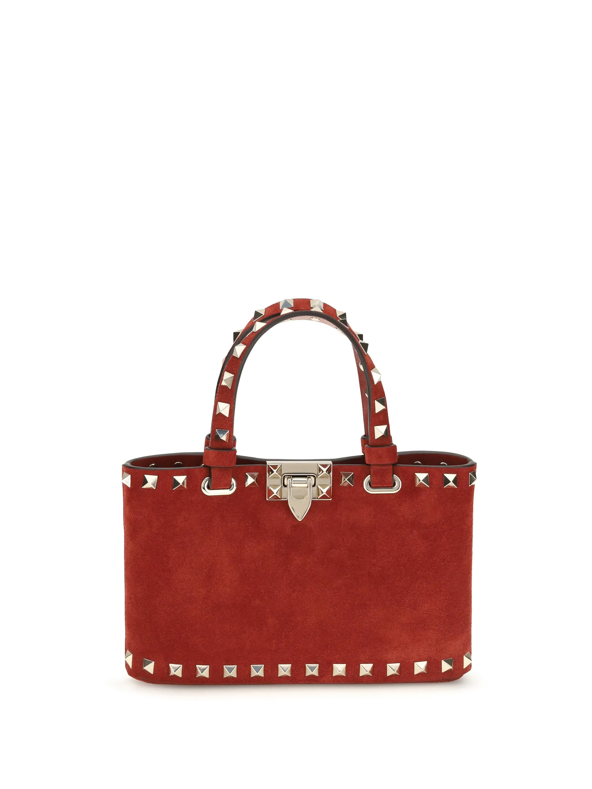 Handbag Rockstud Mini Suede Russet Red sold by Zulily
