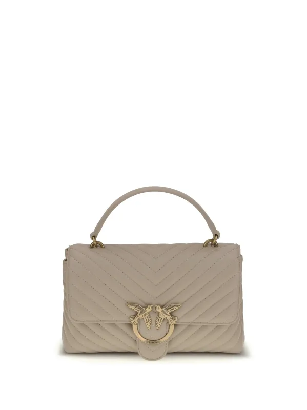 Handbag Love Lady Calfskin Beige/Grey made by Pinko