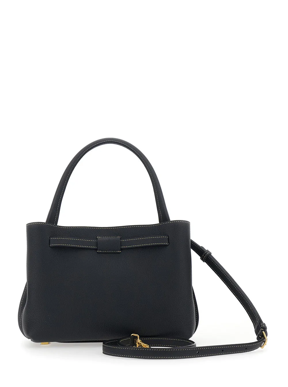 Handbag T-String Black Pebbled Leather sold by Zulily product image thumbnail 2