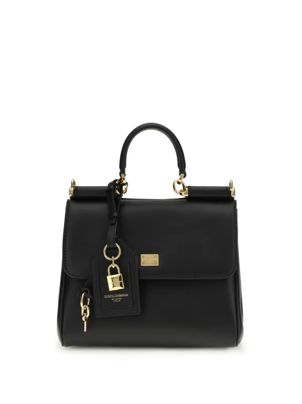 Shoulder Bag My Sicily Black Leather made by Dolce & Gabanna