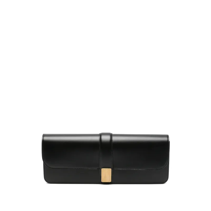 Clutch Bag Calf Leather Black made by KHAITE
