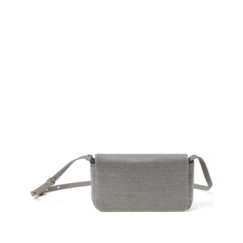 Crossbody Bag Calf Leather Neutrals made by Brunello Cucinelli