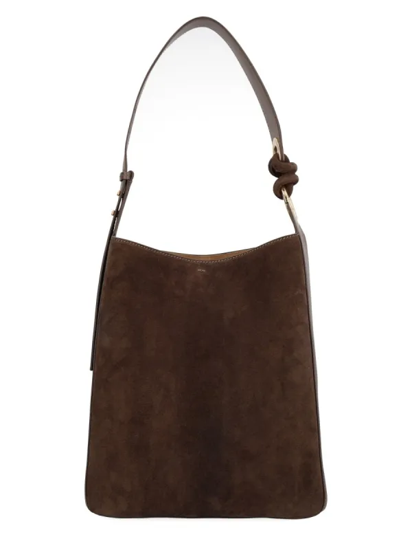 Brown Leather Shoulder Bag made by Anya Hindmarch