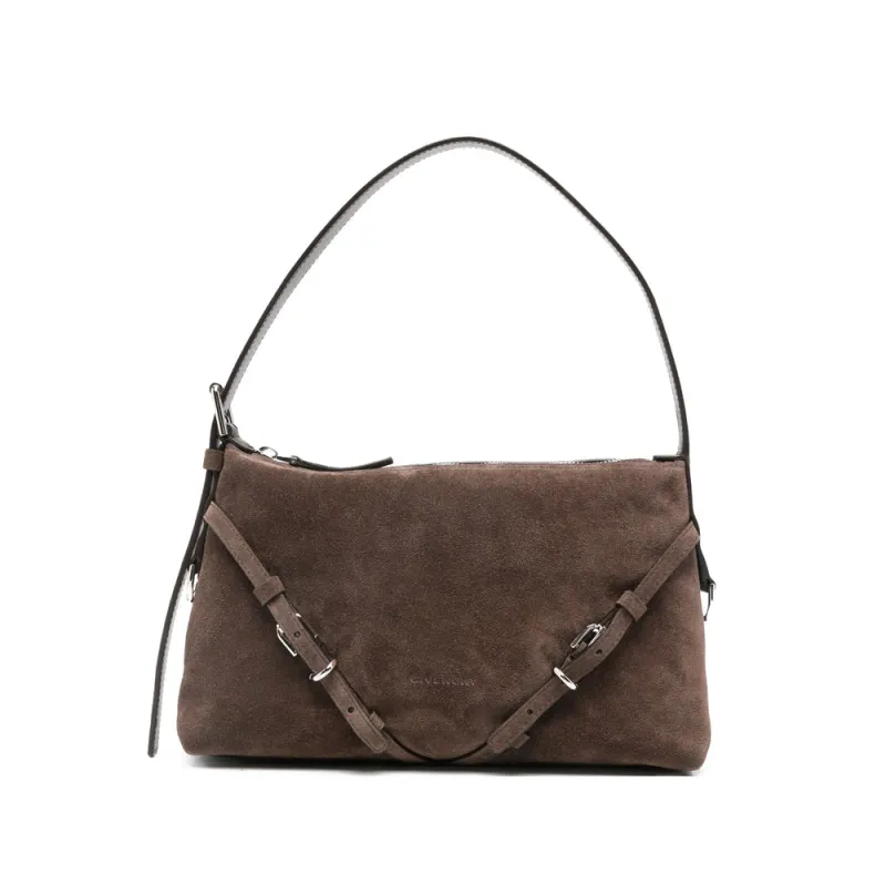 Shoulder Bag Brown Calf Suede made by Givenchy