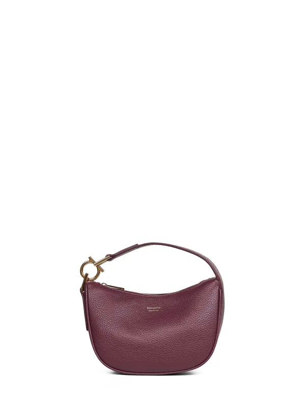 Plum North-South Mini Hobo Top Handle Bag made by Salvatore Ferragamo