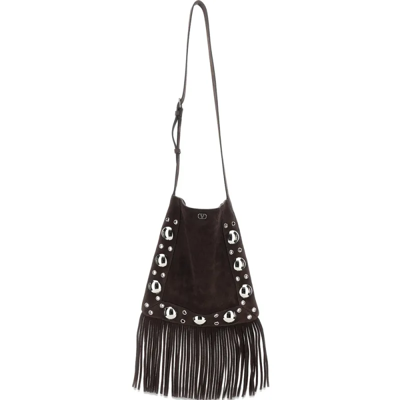 Bum Bag Suede Brown made by Valentino Garavani