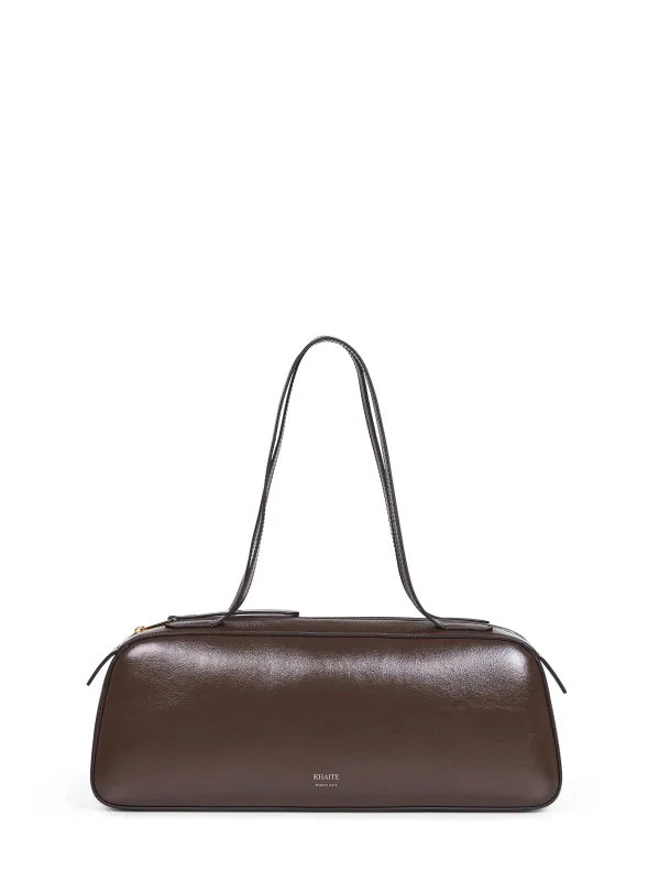 Chestnut Simona Shoulder Bag made by KHAITE