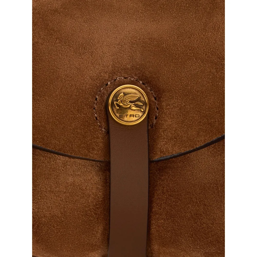 Top-Handle Shoulder Bag Brown Suede sold by Zulily product image thumbnail 2