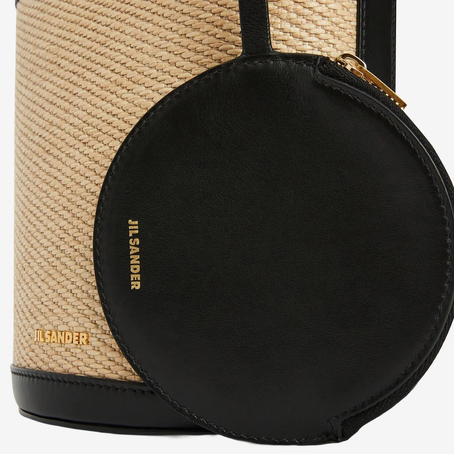 Canno Bucket Bag in Leather and Rafia sold by Zulily product image thumbnail 2