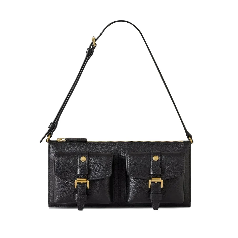 Shoulder Bag Black Calf Leather sold by Zulily