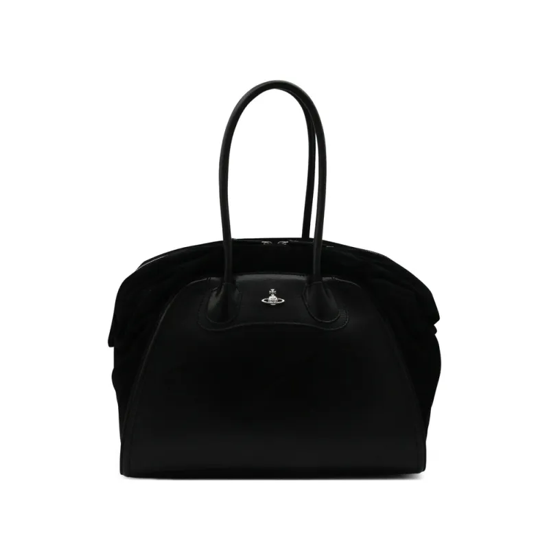 Shoulder Bag Black Calf Leather made by Vivienne Westwood