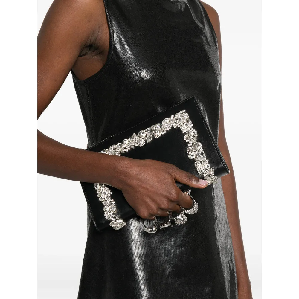 Black Embellished Top Zip Bag sold by Zulily product image thumbnail 2