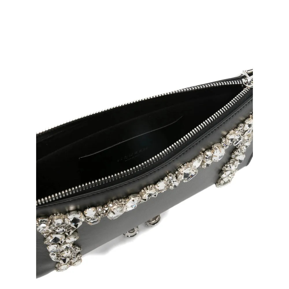 Black Embellished Top Zip Bag sold by Zulily product image thumbnail 3