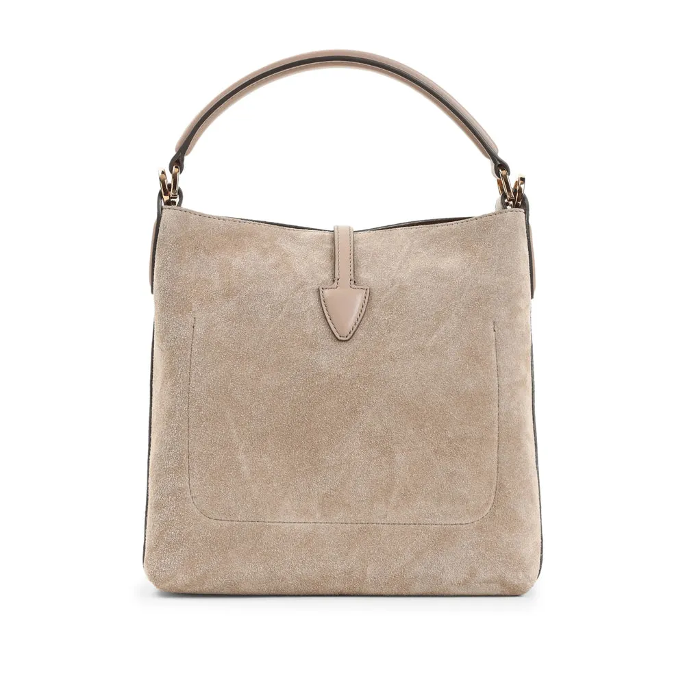 Mocha Suede Top Handle Bag sold by Zulily product image thumbnail 3