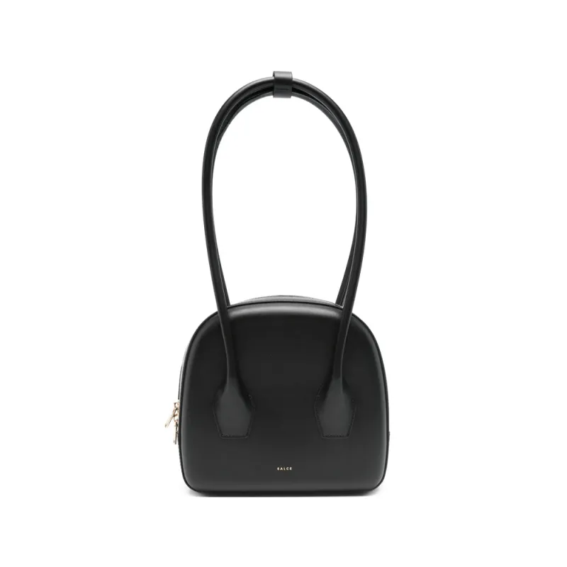Black Calf Leather Shoulder Bag made by Zulily