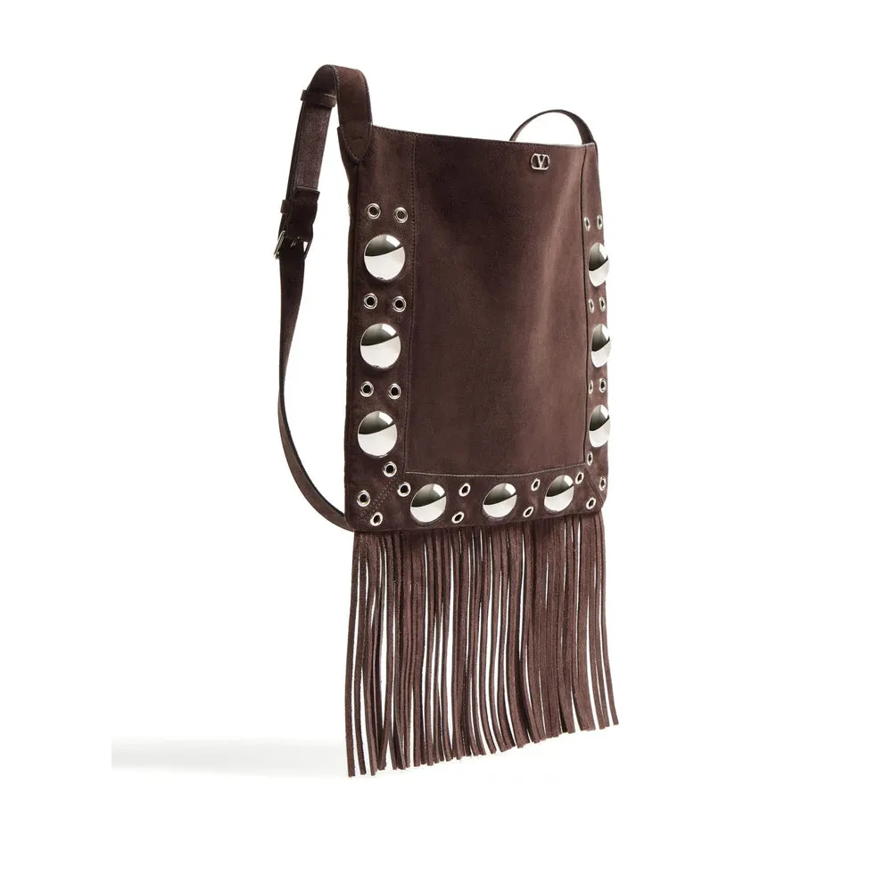 Shoulder Bag VLogo Signature Brown Suede sold by Zulily product image thumbnail 2