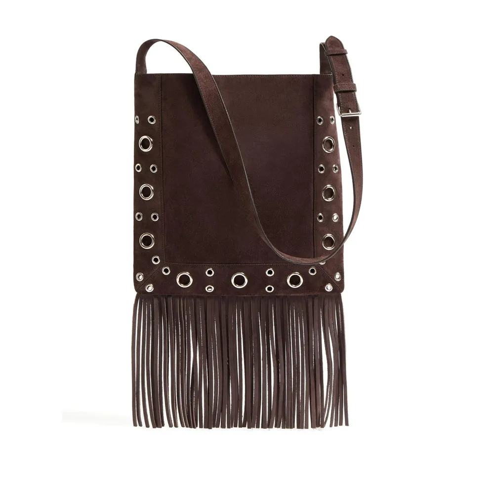 Shoulder Bag VLogo Signature Brown Suede sold by Zulily product image thumbnail 3