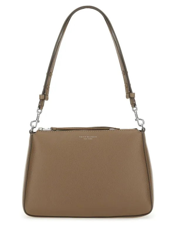 Grey Shoulder Bag made by Tory Burch
