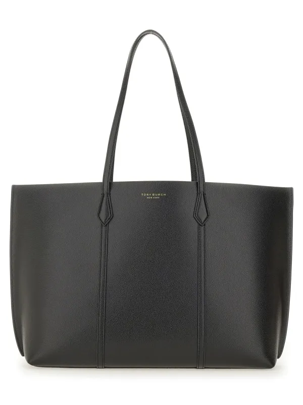 Black Leather Shopping Bag made by Tory Burch