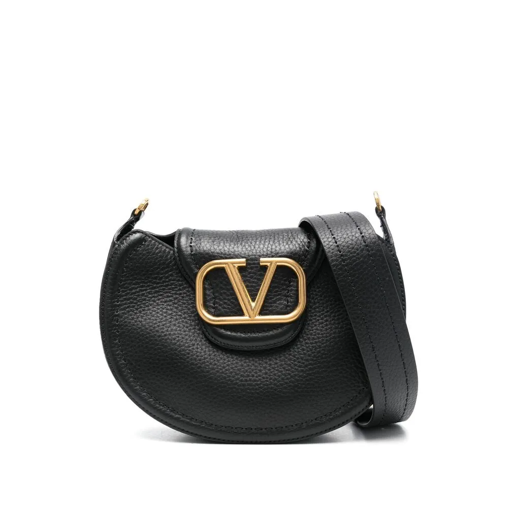 Shoulder Bag VLogo Signature Black Leather sold by Zulily