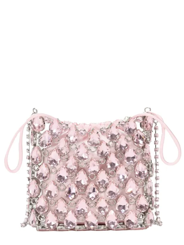 Mini Bag Metallic Knit Pink made by Self-Portrait