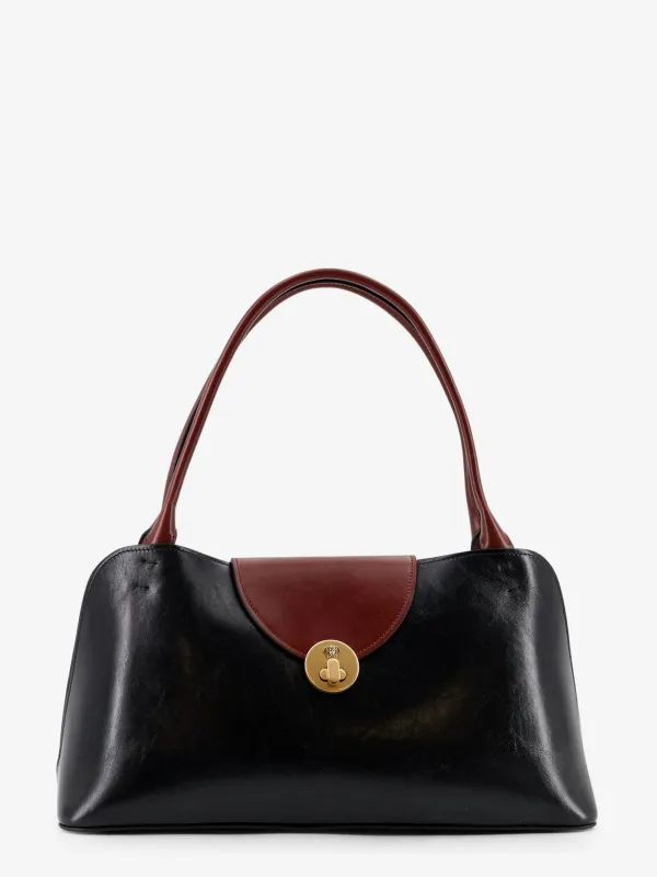 Shoulder Bag Vivian Leather Black made by Versace