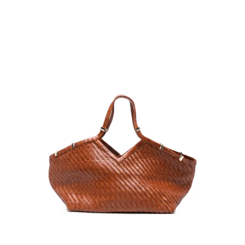 Benedetta Bruzziches Woven Brown Bag made by Zulily