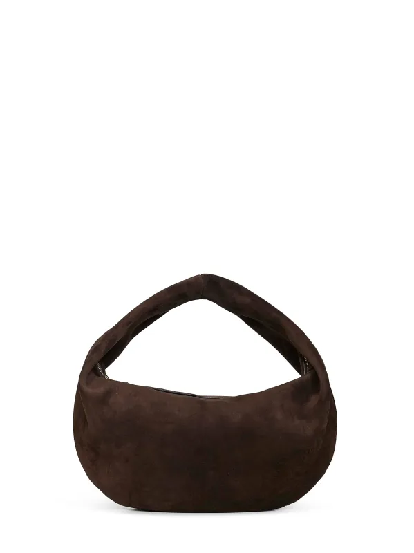 Dark Brown Medium Olivia Hobo Shoulder Bag made by KHAITE