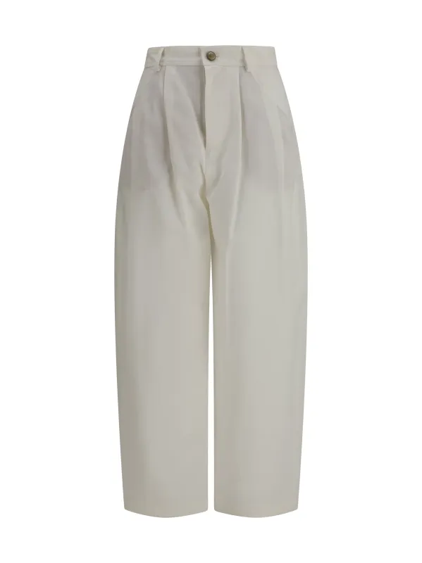 Jeans Barrel Fit White made by Brunello Cucinelli
