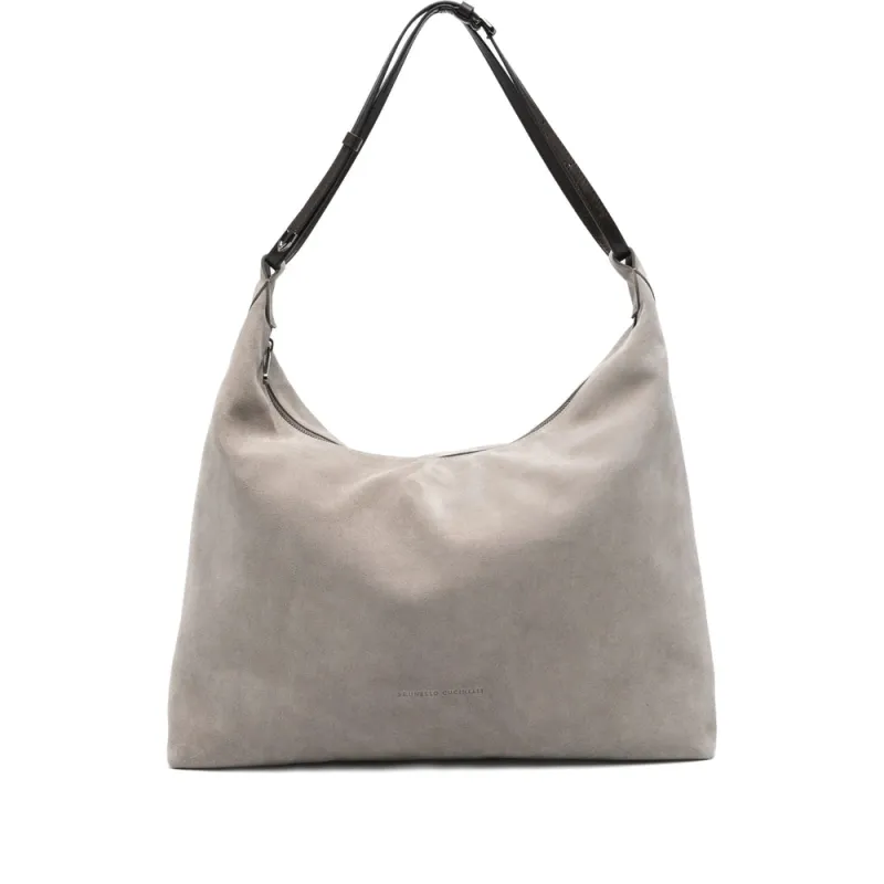 Light Grey Top Handle Bag made by Brunello Cucinelli