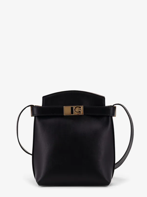 Leather Crossbody Bag With Gancini Detail made by Salvatore Ferragamo