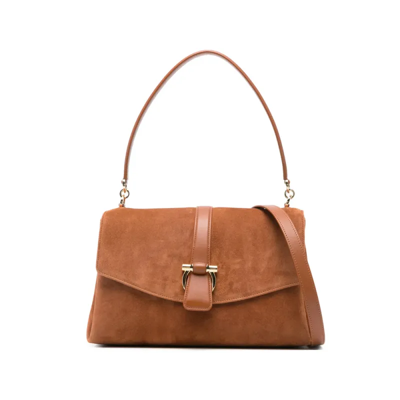 Ferragamo Brown Front Flap Bag made by Salvatore Ferragamo
