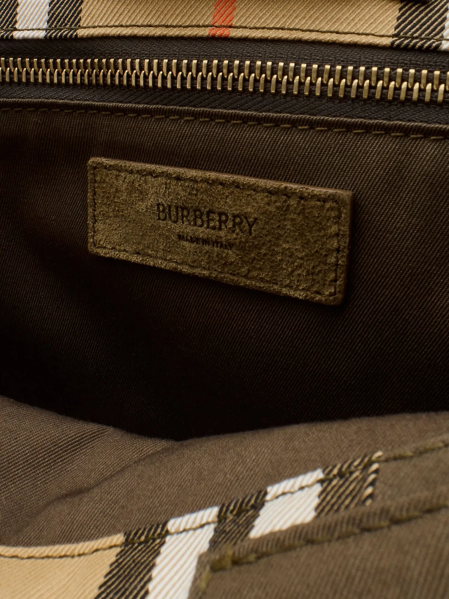 Tote Bag Trench Check Brown sold by Zulily product image thumbnail 4