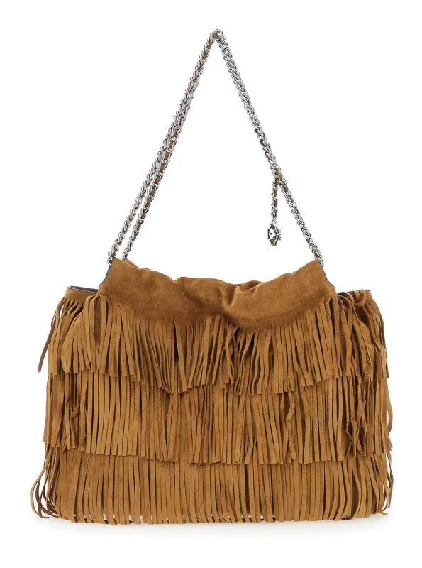 Brown Shoulder Bag With Chain Strap made by Tory Burch