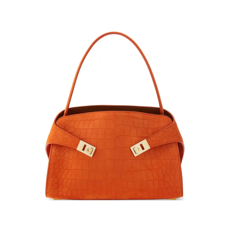 Shoulder Bag Soft Hug Orange made by Salvatore Ferragamo