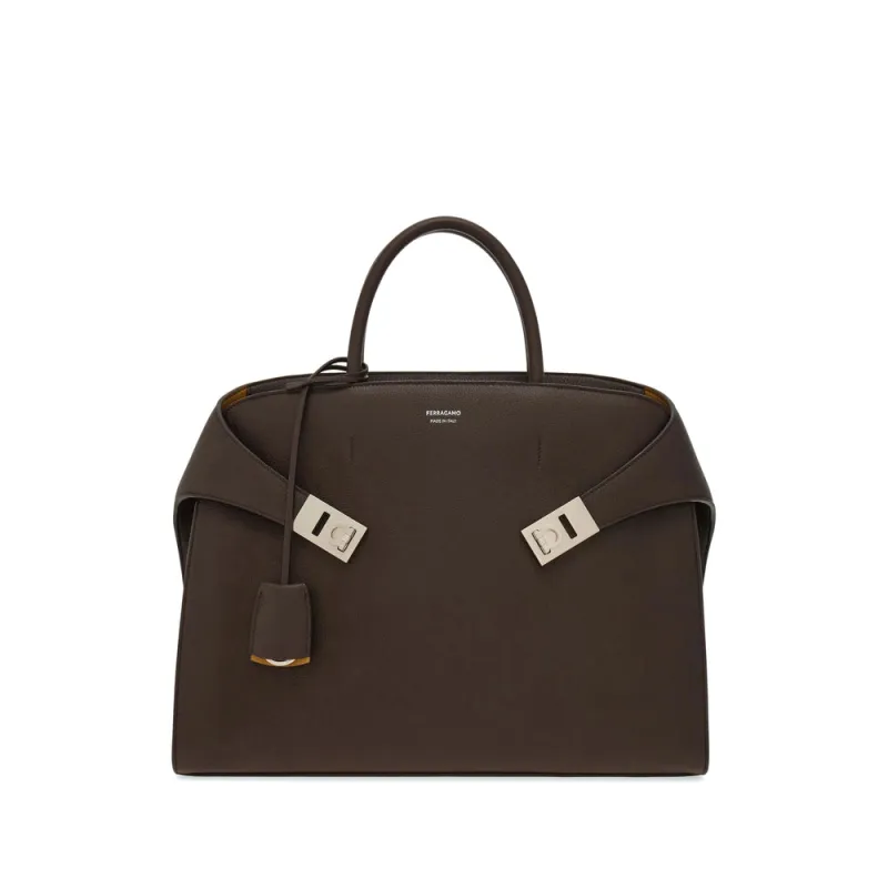 Leather Tote Bag Brown made by Salvatore Ferragamo