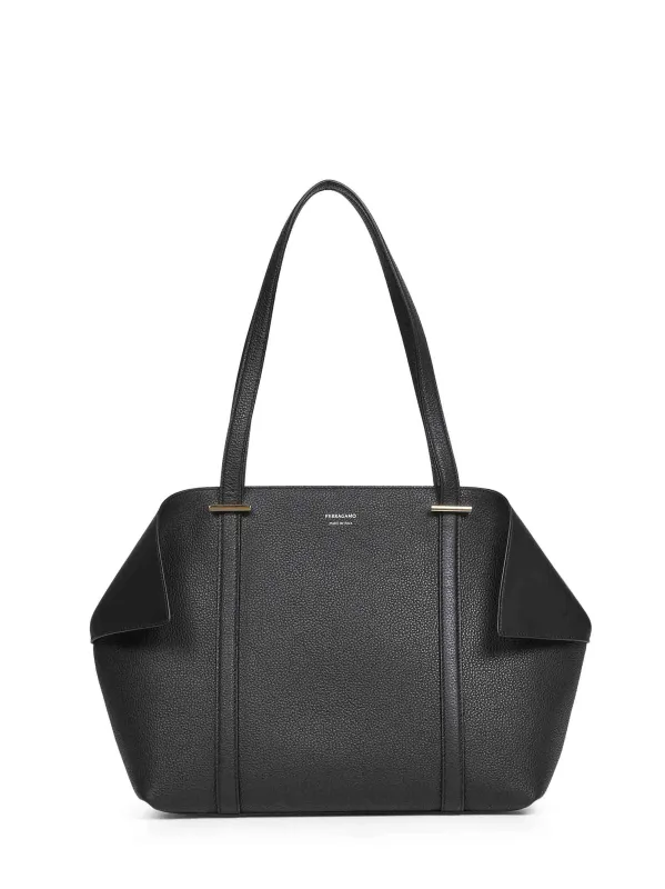 Black Scarf Folded Tote Bag made by Salvatore Ferragamo