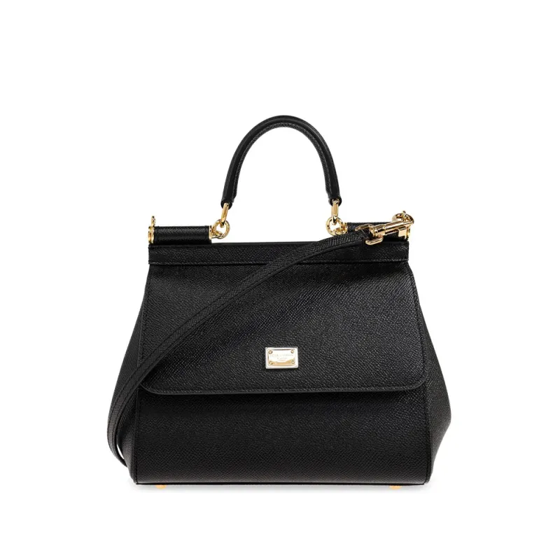 Black Foldover Top Bag made by Dolce & Gabanna