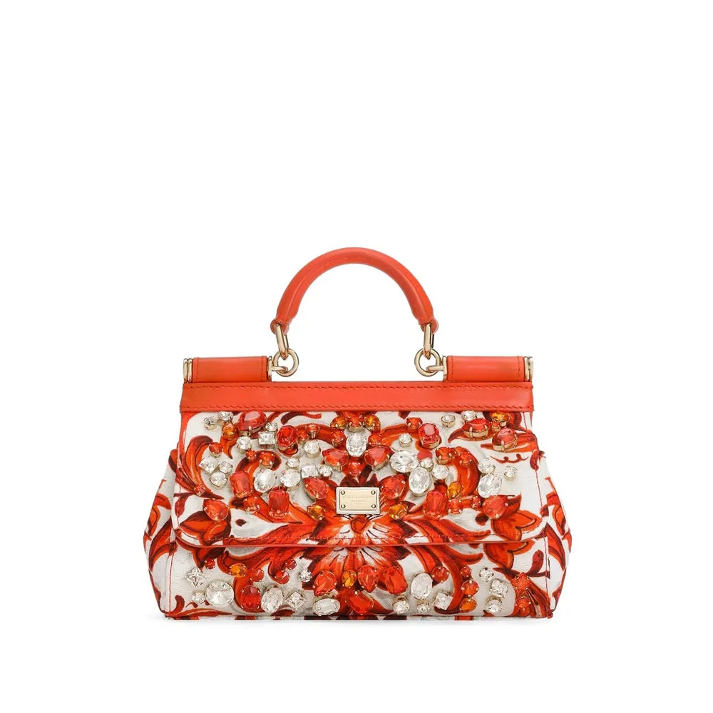 Leather Tote Bag Red/White sold by Zulily