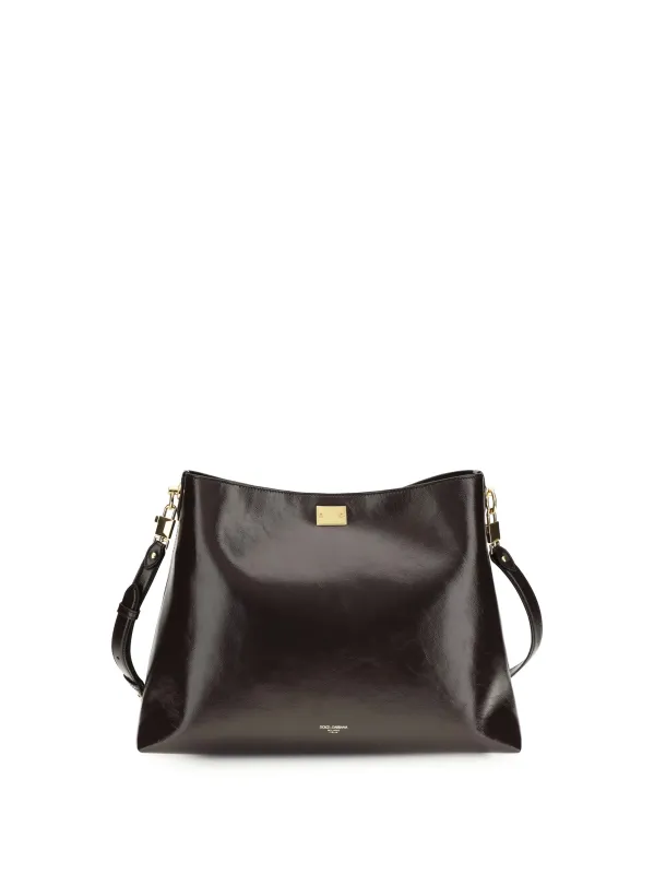 Shoulder Bag Vittoria Chocolate Leather made by Dolce & Gabanna