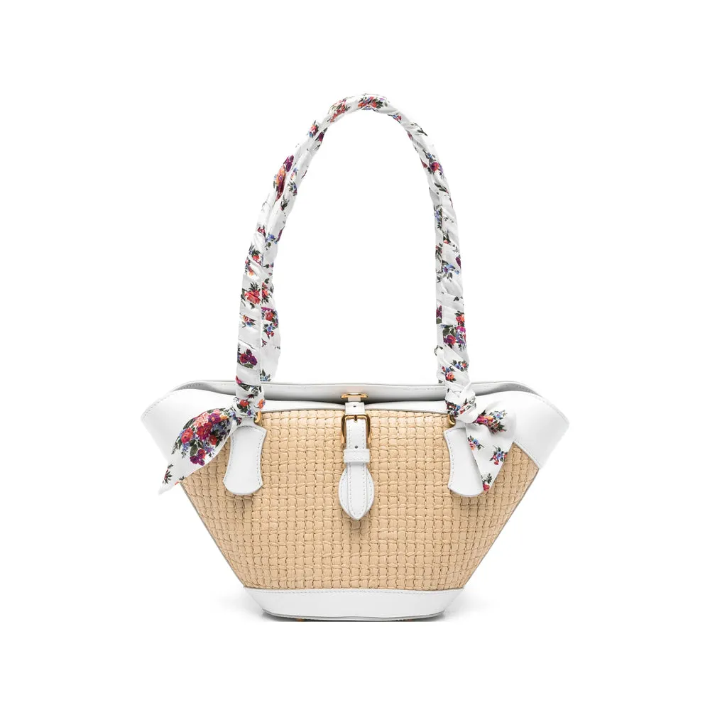 Tote Bag Beige/White Floral Print sold by Zulily